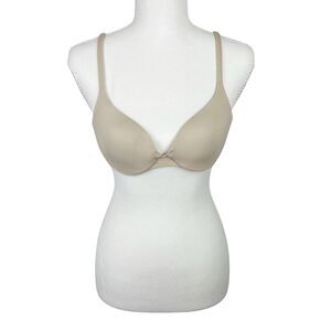 Body by Victoria Ipex Women 32B Demi Spandex Nude Beige Wired Lightly Padded Y2K